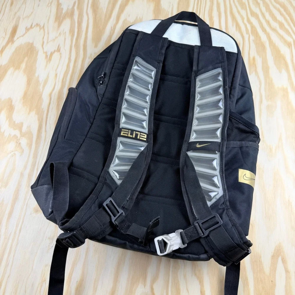 Nike Hoops Elite Pro Basketball Backpack Black Metallic Gold BA5555-013